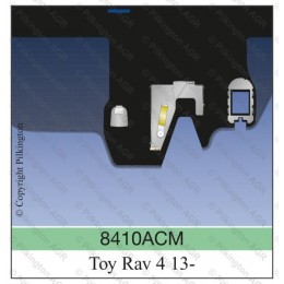 Стекло с заменой Лобовое стекло с датчиком дождя Toyota Rav 4 (CA40) 2013-