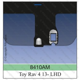 Стекло с заменой Лобовое стекло с датчиком дождя Toyota Rav 4 (CA40) 2013-